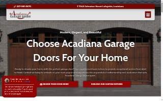 Acadiana Garage Doors website