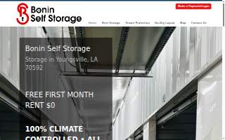 Bonin Self Storage website