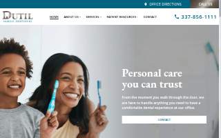 Dutil Family Dentistry website