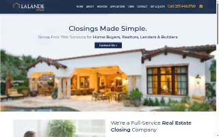 Lalande Title, LLC - Youngsville website
