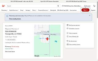 Walgreens of Youngsville website