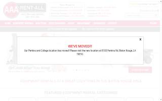AAA Rent-All website
