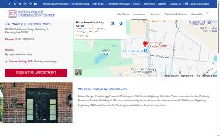 Baton Rouge Cardiology Center of Zachary website