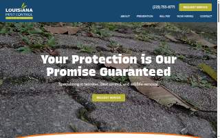 Louisiana Pest Control Services of Zachary website
