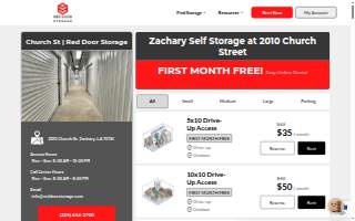 Red Door Storage of Pella website