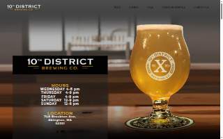 10th District Brewing Company of Abington website