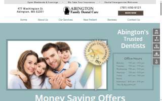 Abington Family Dental Care website
