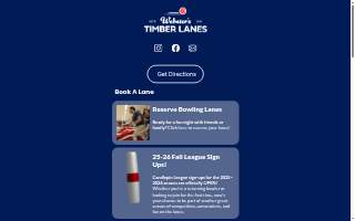 Webster Timber Lanes website