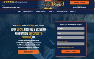 WiseGuard Roofing LLC of Abington website
