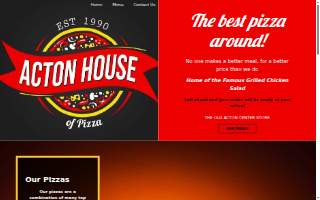 Acton House of Pizza website