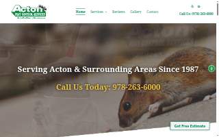 Acton Pest Control Services website