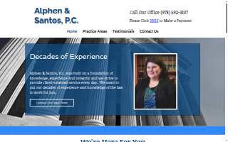 Alphen & Santos, P.C. of Acton website