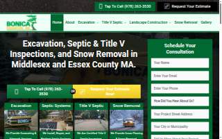Bonica Excavation Inc website