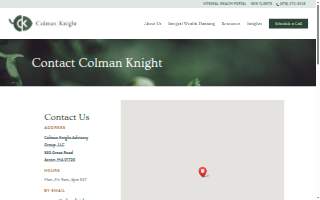 Colman | Knight Advisory Group website