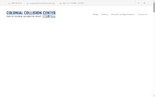 Colonial Body Shop website