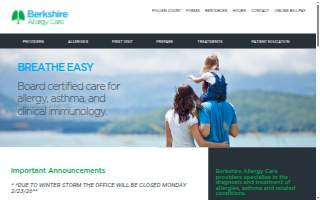 Berkshire Allergy Care of Agawam website
