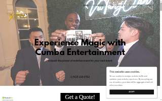 Cumba Entertainment / Wedding DJ and 360 Photo Booth Service website