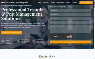 Hunter Termite And Pest Mgmt of Agawam website