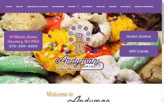 Andyman Dessert & Baking Co website