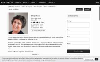 Chris Moore, Century 21 North East Amesbury website