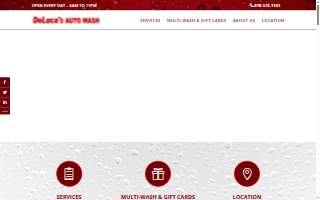 DeLuca's Auto Wash website