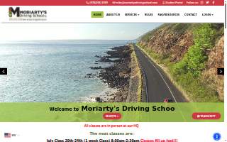 Moriarty's Driving School website