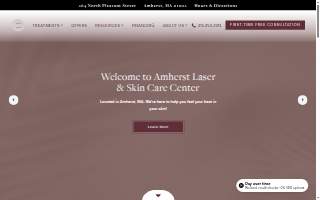 Amherst Laser & Skin Care Center website