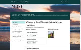 Shine Acupuncture website