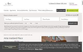 Atria Marland Place of Andover website