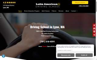Latin American Driving School of Andover website