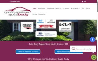 North Andover Auto Body website
