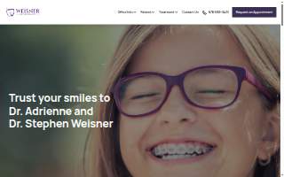 Weisner Orthodontics of Andover website