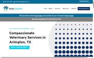 Arlington Animal Clinic website