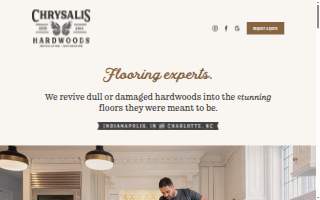Chrysalis Hardwoods - Boston website