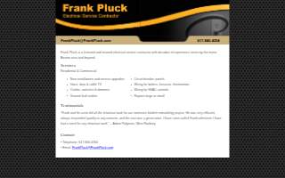 Frank Pluck Electrical website