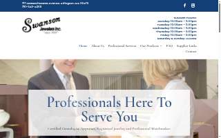 Swanson Jewelers website