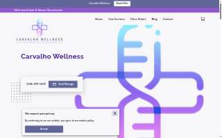 Carvalho Wellness website