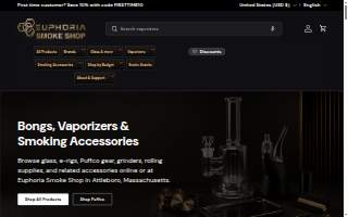 Euphoria Smoke Shop website