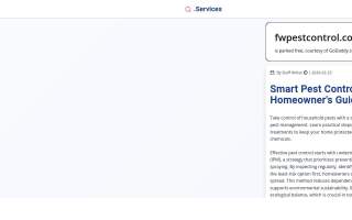 F&W Pest Control of Peabody website