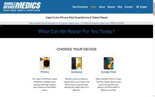 Mobile Device Medics of Barnstable website