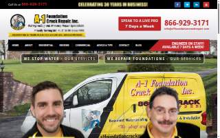 A-1 Foundation Crack Repair, Inc. of Randolph website