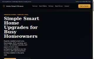 InstaSmart Homes website