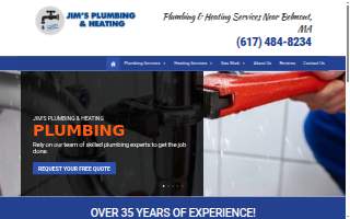 Jim's Plumbing & Heating website