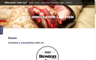 Marzouk Law LLC of Belmont website