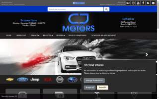 CJ Motors website