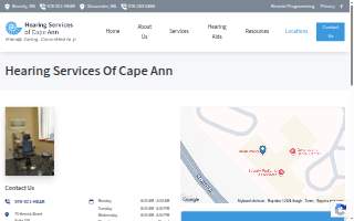 Hearing Services of Cape Ann website