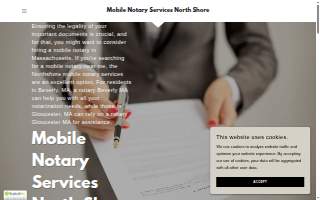 Mobile Notary Services North Shore website