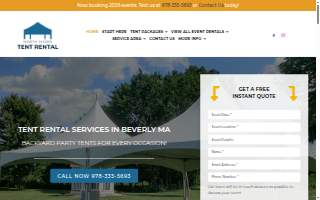 North Shore Tent Rental website