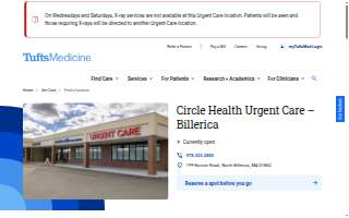 Circle Health Urgent Care – Billerica website