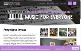 Overture Music Lessons website